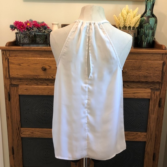 NWOT BB Dakota White High Neck Tank Blouse - Picture 2 of 6